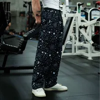 American Retro Thin Pants Men's Summer Breathable Quick Drying Loose Sports Pants Fitness Casual Digital Printed Pants 1