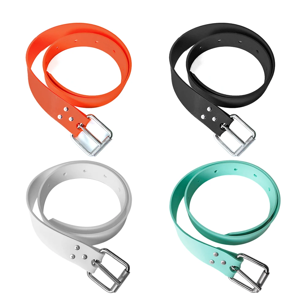 Scuba Diving Silicone Weight Belt With 316 Stainless Steel Buckle Adjustable Lead Block Load-bearing Belt Diving Accessorie