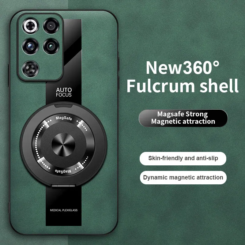 Leather 360° Spin Stand Anti-Fall Case