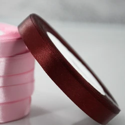 Burgundy Satin Ribbon for Elegant Gift Wrapping and Crafting (12mm Deep Wine Red)