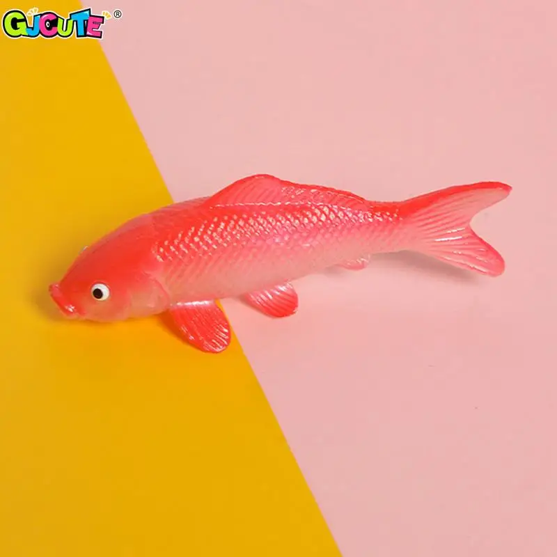 Doll House Miniature Carp Model Toy Simulation Koi Goldfish Fish Tank Fishing Net Rod Decor Doll Accessories Kids Play House Toy 4