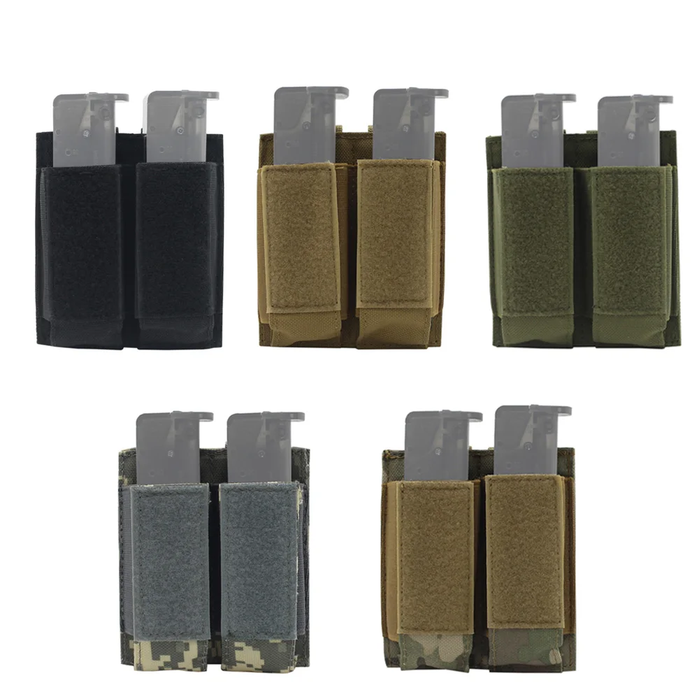 Tactical Molle 9Mm Magazine Pouch Pistola Militare Double Mag Pouch Holster Per Glock M1911 92F Accessori Da Caccia