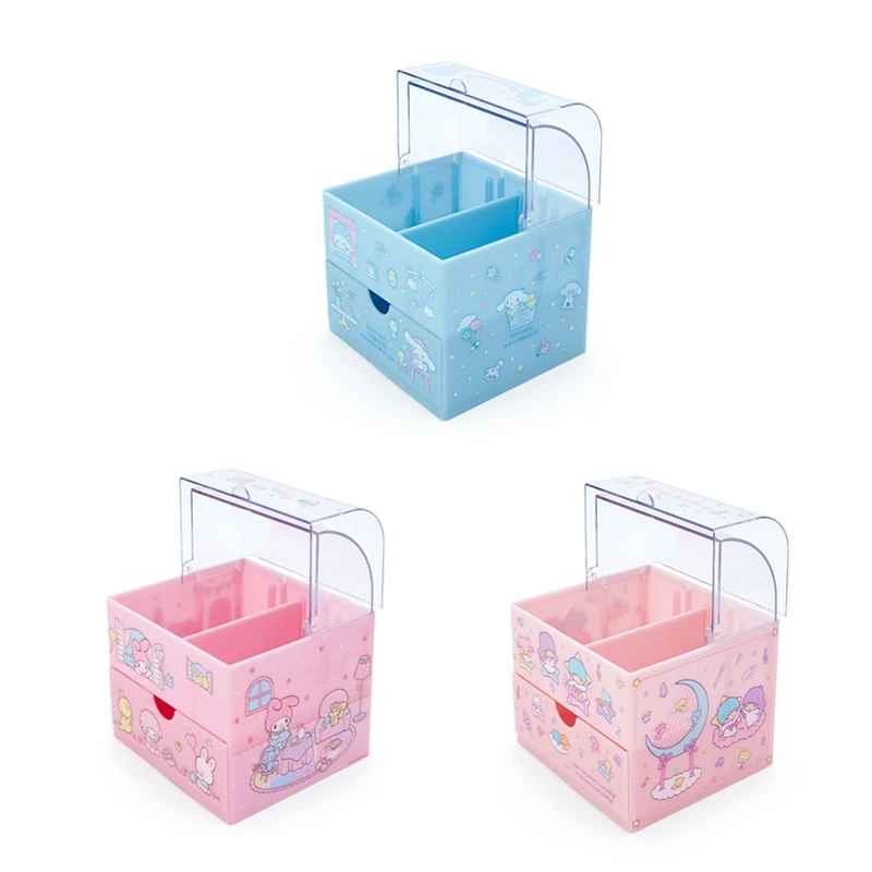 Supercute Sanrio Characetrs Hello Kitty Little Twin Stars Cinnamoroll Desk  Organizer Storage w/ Drawers & Partitions