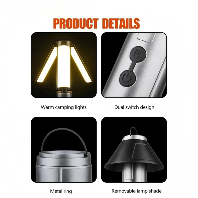 Rechargeable Camping Lantern Flashlight 4