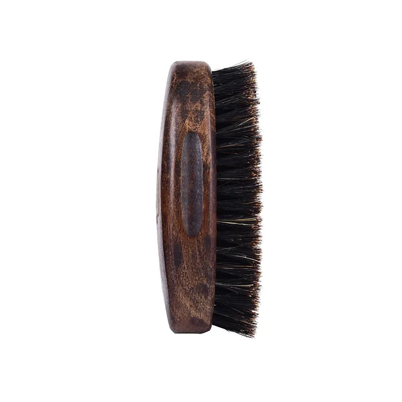 Boar Bristle Hair Beard Brush for Men, Small Soft Beard Brush, Pocket Travel Size Men's Wooden Mustache Brush
