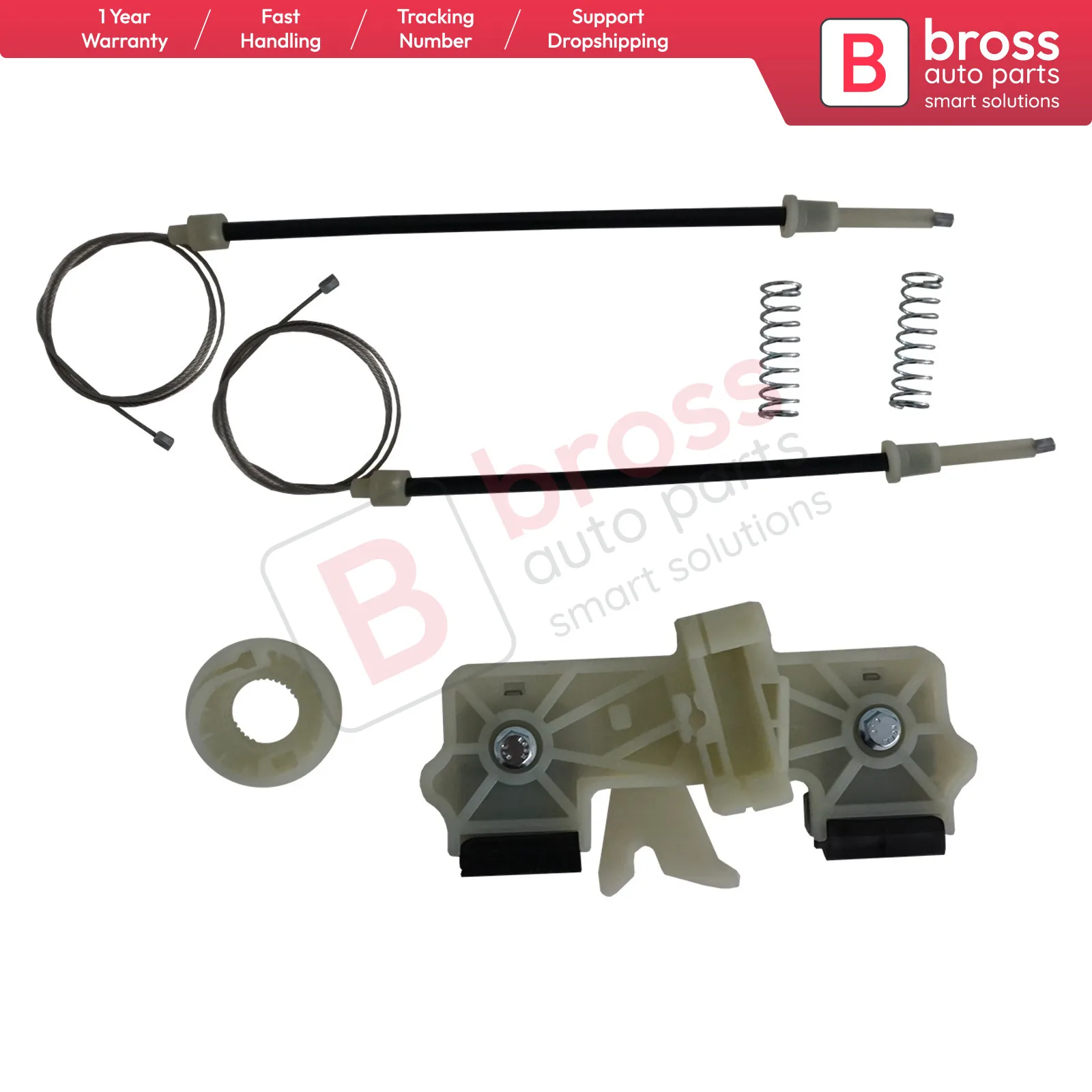 Bross Auto Parts Bwr5331 Window Regulator Repair Set Front Right