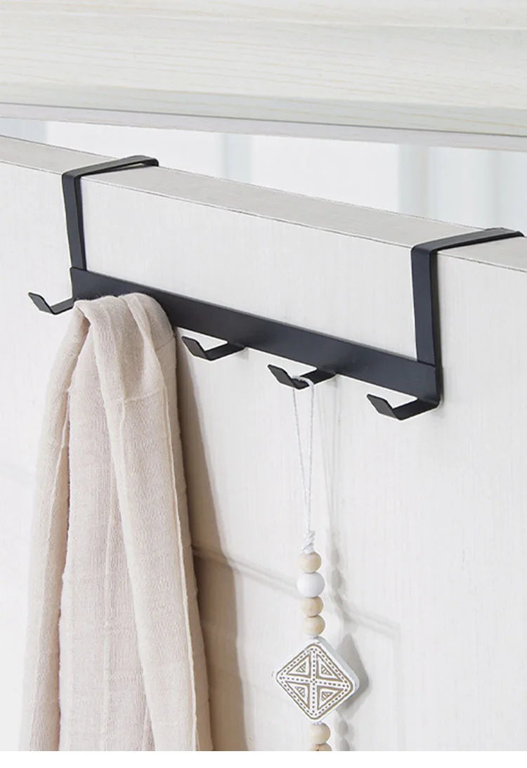 Hooks Over The Door Home Organizer Rack Clothes Coat Hat Towel Hanger Bathroom Accessories Holder Door Hang Creative Coat Hanger 5