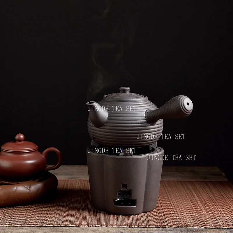 Purple Clay Side Handle Pot Household Ceramic Teapot Kungfu Tea Set Boiling Tea Around The Stove and Making Teapots