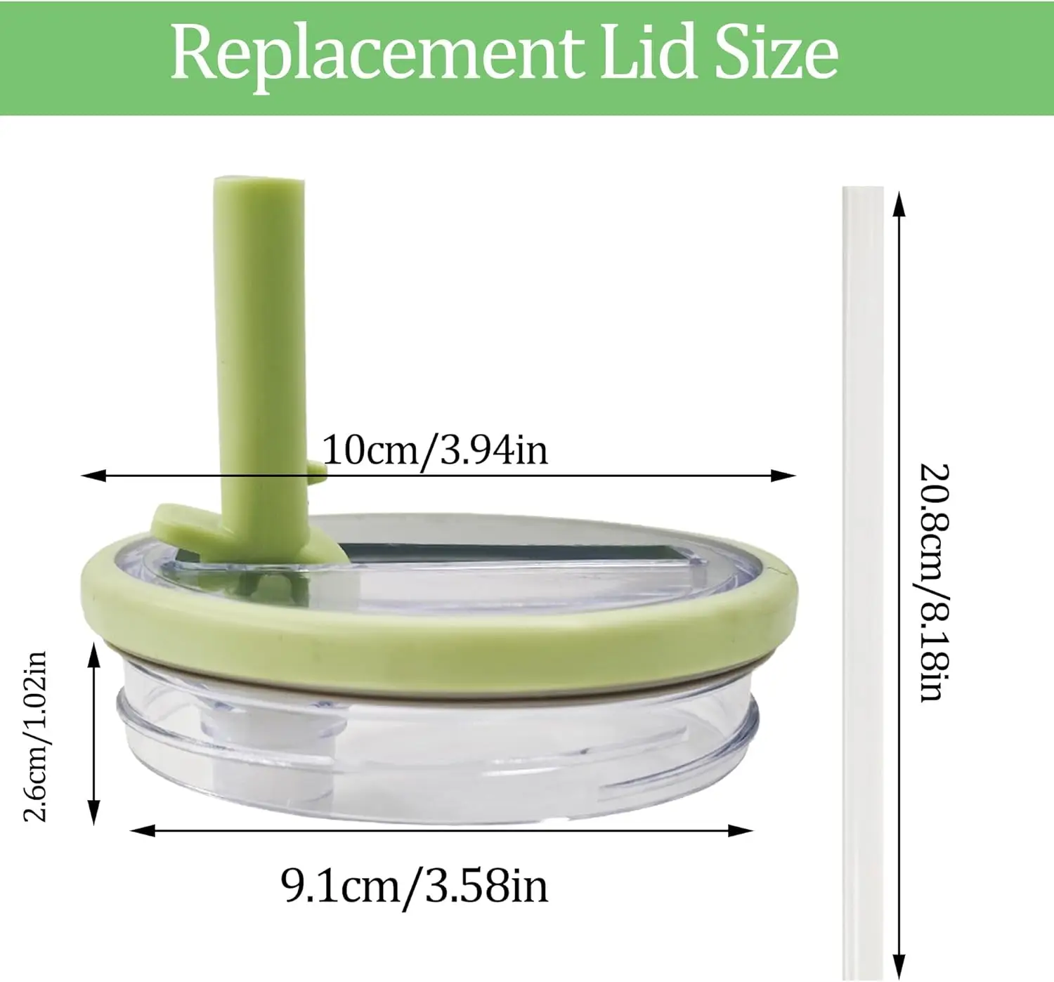 Cup lid replacement 2 Pack 40 oz Tumbler Flip Straw Lid Replacement fit for Stanley Quencher Spill Proof Splash Resistant Tumbler Lids Reusable