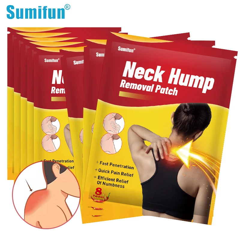 

24-64Pc Sumifun Neck Hump Corrector Plaster Medical Dowager Hump Neck Drain Patch Posture Adjuster Muscle Relax Chinese Medicine
