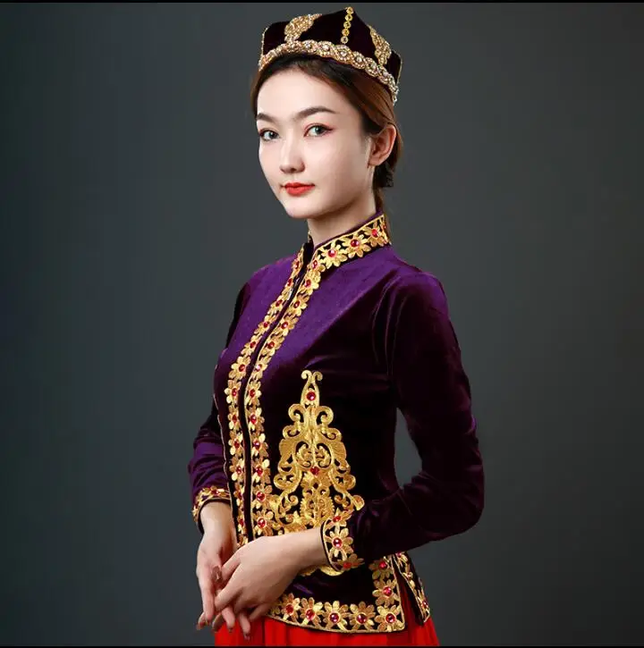 Women's Uyghur Practice Clothes Mai Xilaipu National Performance Dance Chinese Folk