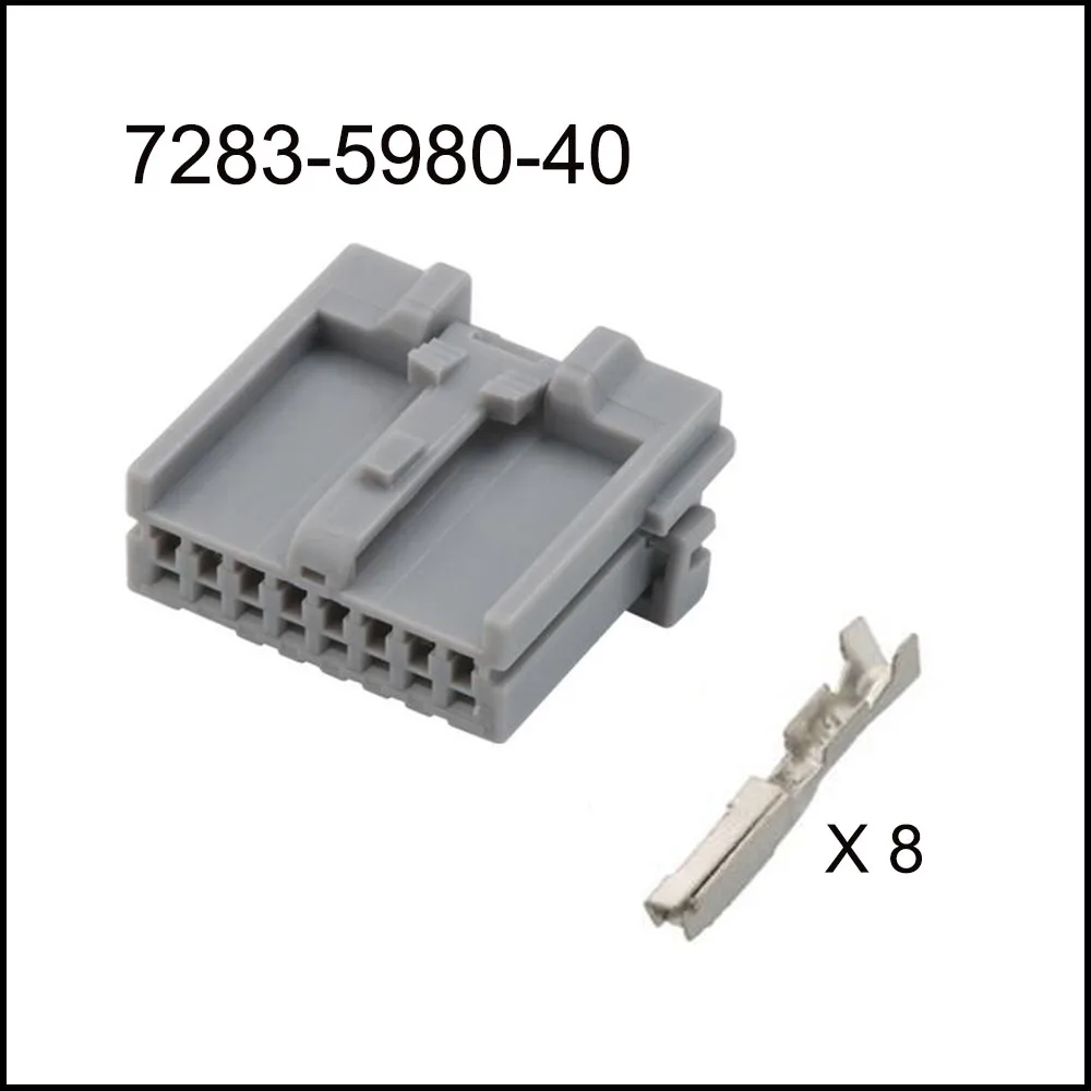 

100Set 7283-5980-40 auto Waterproof connector 8 pin automotive Plug famale male socket Includes terminal seal