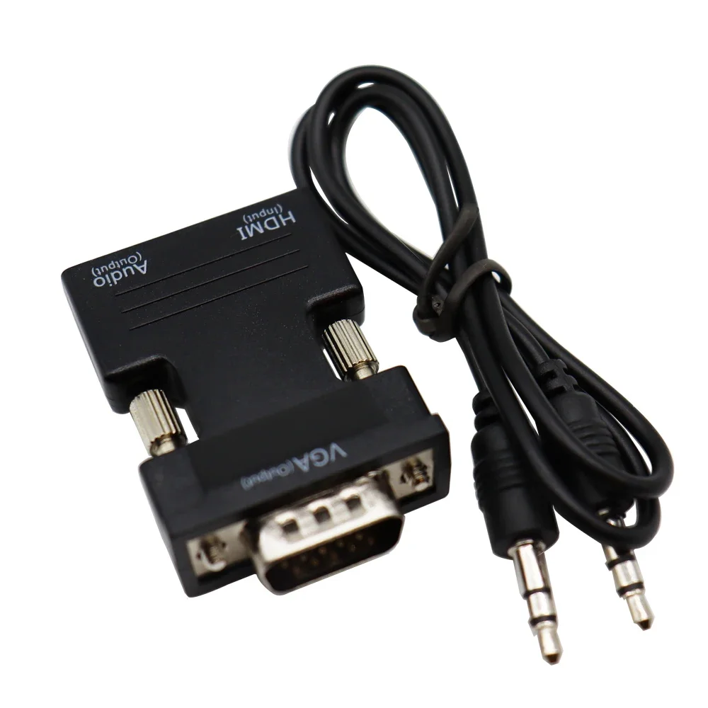 HDMI-compatible-to-VGA-Male-Converter-1080P-with-3-5mm-AUX-Audio-Cable ...