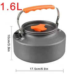 Lightweight 1.1L Aluminum Camping Teapot for Outdoor Cookware and Travel Adventures (1.6L)