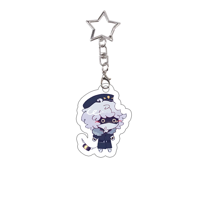 Cute Anime Charm - Acrylic Keychain with Star Chain Pendant - Festival Gift