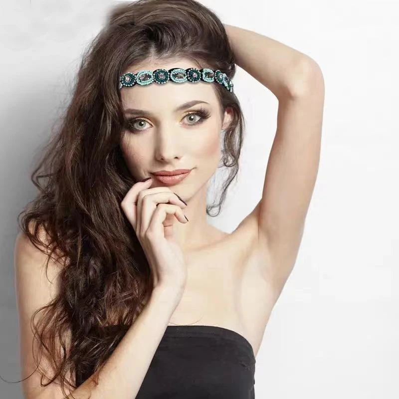 Bandeau Turquoise élégant Avec Perles Et Strass - Article #5 - Parfait Pour Le Quotidien