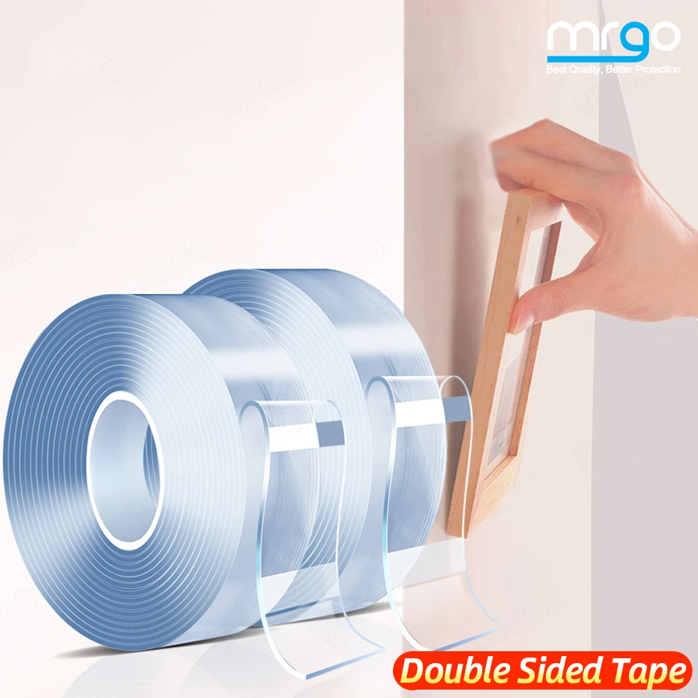 Moster Tape Reusable Heat Waterproof Wall Stickers Resistant Bathroom Home Decoration Tapes Transparent Double Sided Nano Tape Wall Stickers Aliexpress