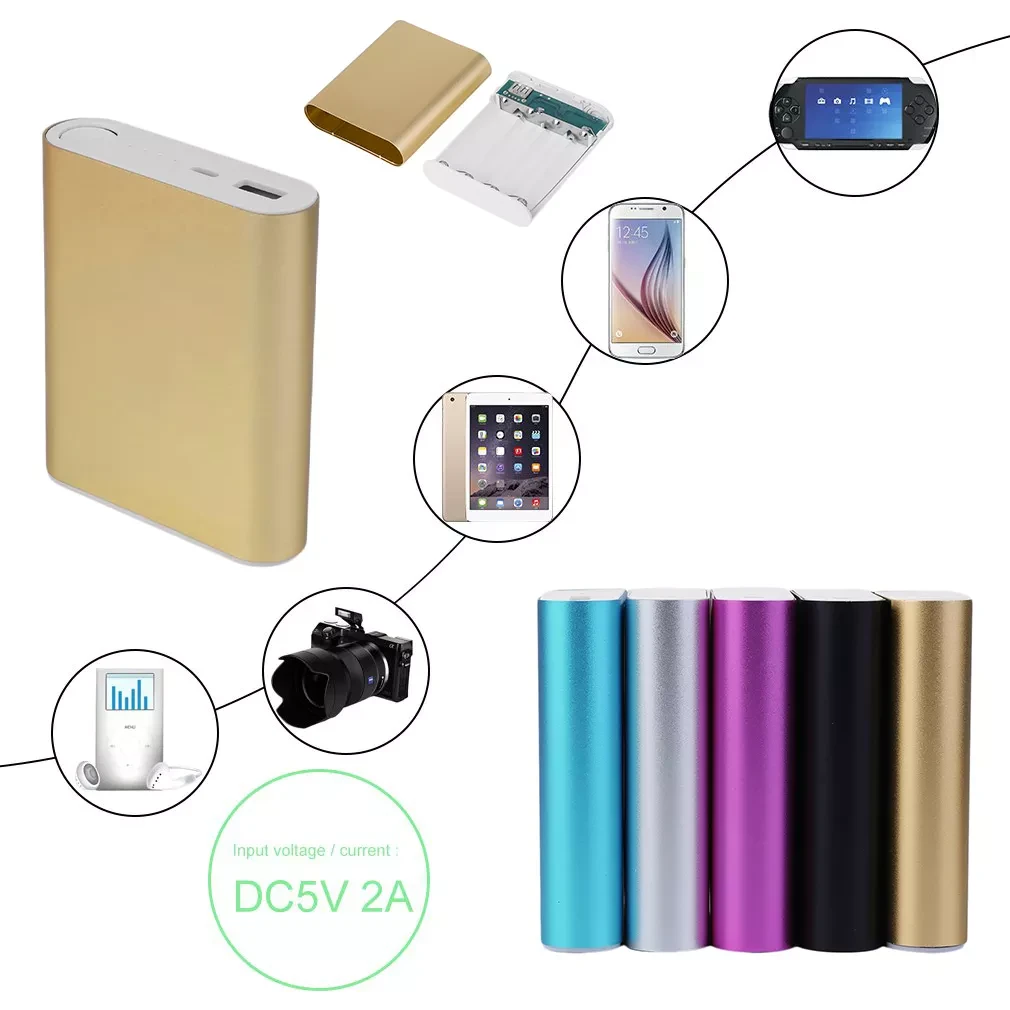 1PC Large Capacity USB External Backup Battery Charger 4*18650 Battery Power Bank Case For Phones Charging Hot jumper box