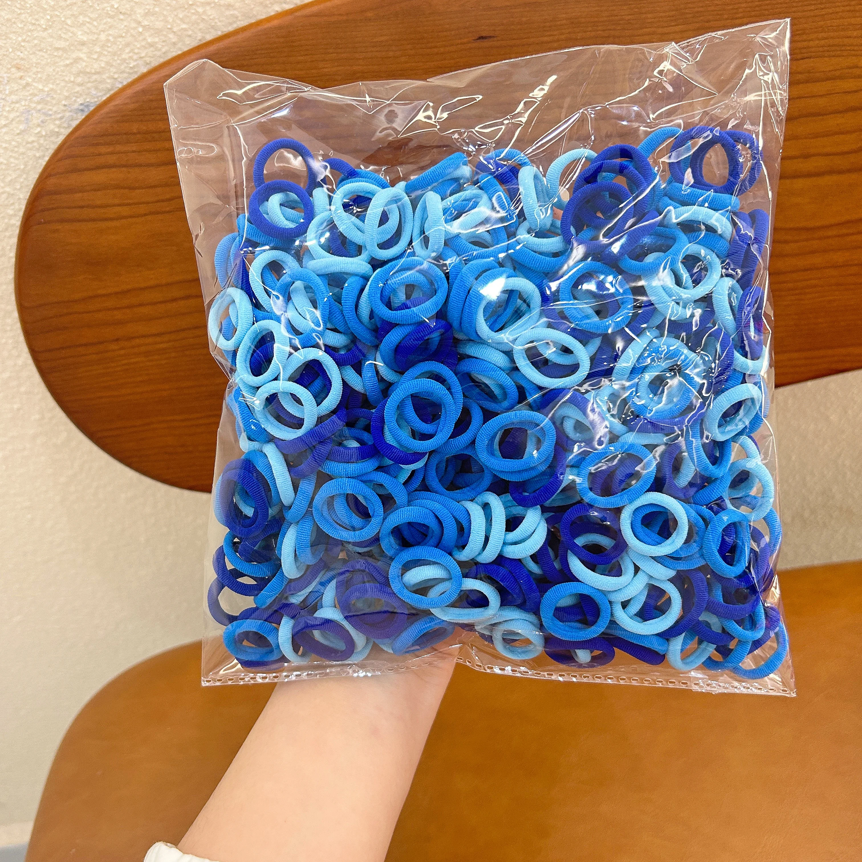 100 Stück Kinder-Haarschmuck mit hoher Elastizität, modisches Nylon-Haarseil, einfaches Basic-Stirnband und Stirnband – Detail 3