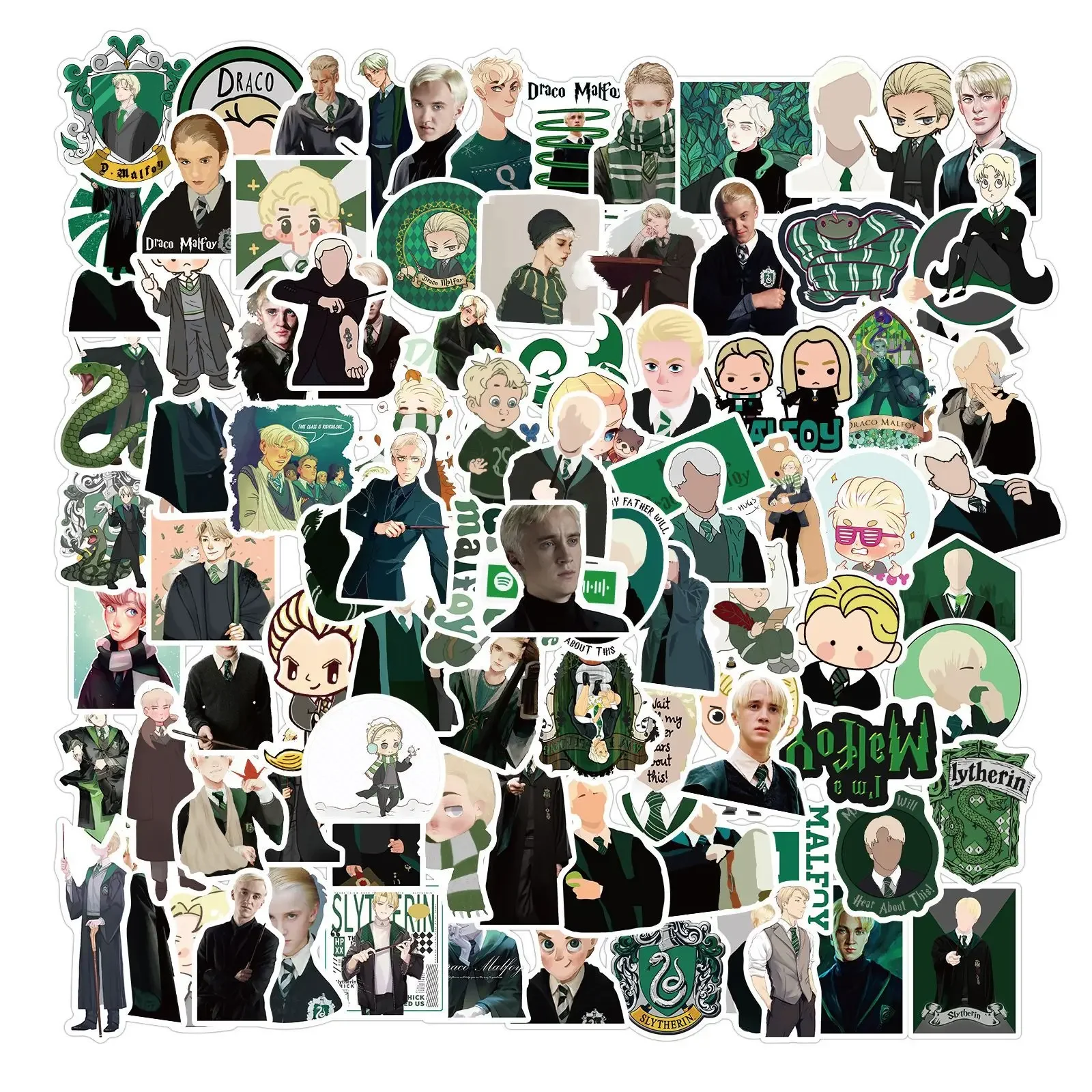 thumbnail image 1 of 2025 100 pegatinas de la película estadounidense Harry Malfoy, para maletas, patinetas, refrigeradores, portátiles, impermeables, para baúles, regalo, 1 of 5