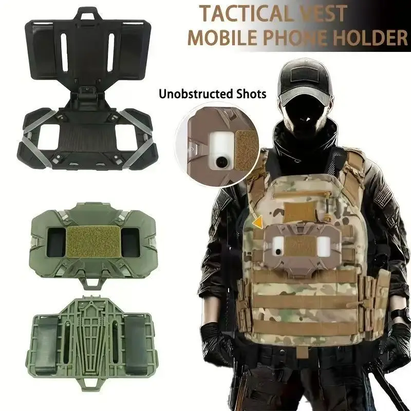 Nouveau panneau de Navigation tactique MOLLE plié, support de navigateur pour téléphones portables, sac de poitrine, panneau d'administration, accessoires de gilet de chasse
