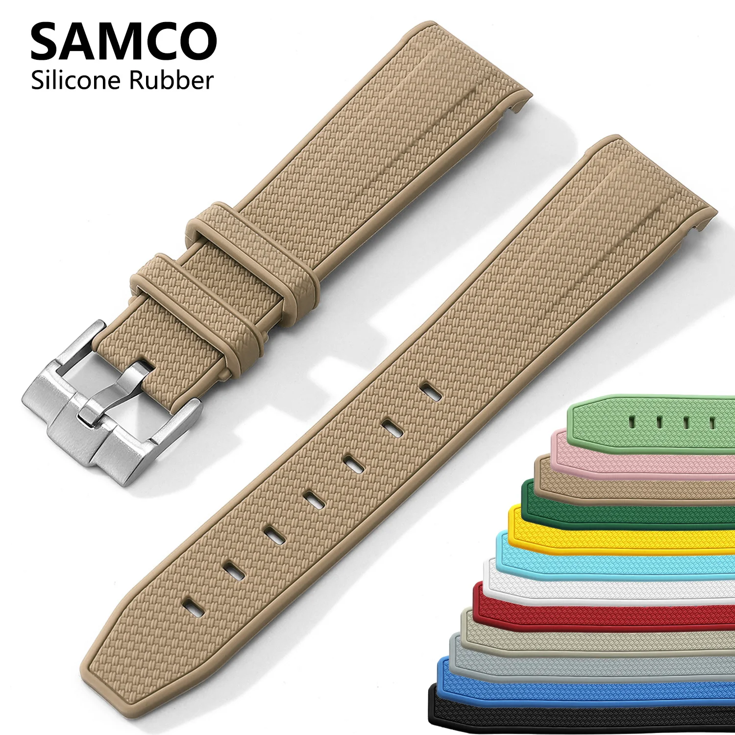 Premium Silicone Watch Strap - 20mm Rubber Replacement Band