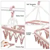 Drying Clip Swivel Hangers For Clothes With Clips Wind-Proof Swivel Hangers For Clothes Lingerie Socks 4
