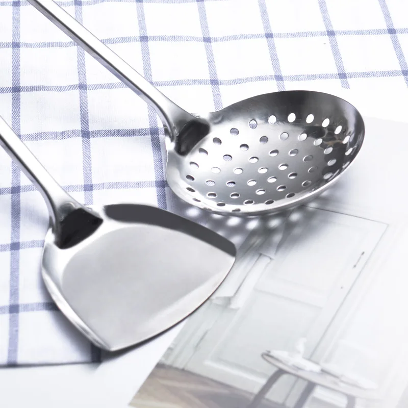 Kitchen Utensils 7PCS Full Set Stainless Steel Kitchen Utensils Anti Scalding Handle Cooking Supplies