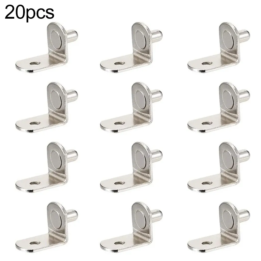 20Pcs Shelf Brackets Support Studs Pegs 5mm Metal Pin Shelves Seperator