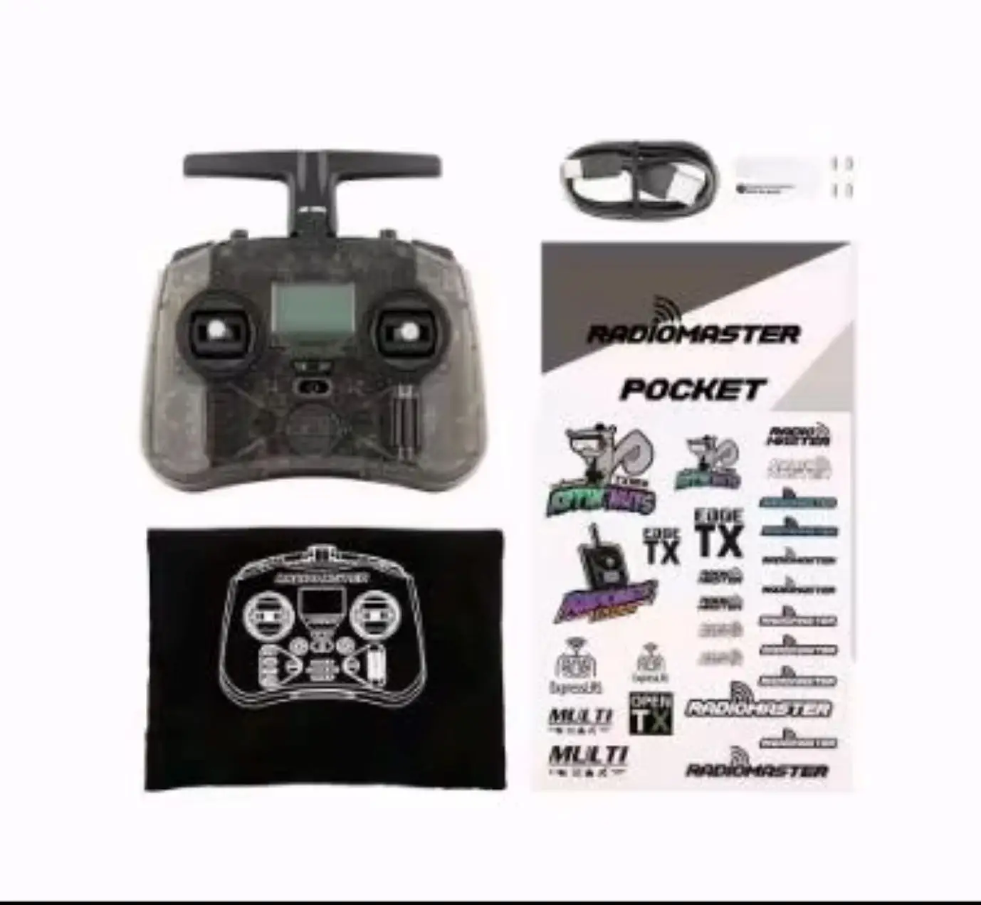 In Stock Radiomaster Pocket Hall ELRS/CC2500 Transmitter Remote Small Portable Collapsible Antenna Detachable Rocker M2