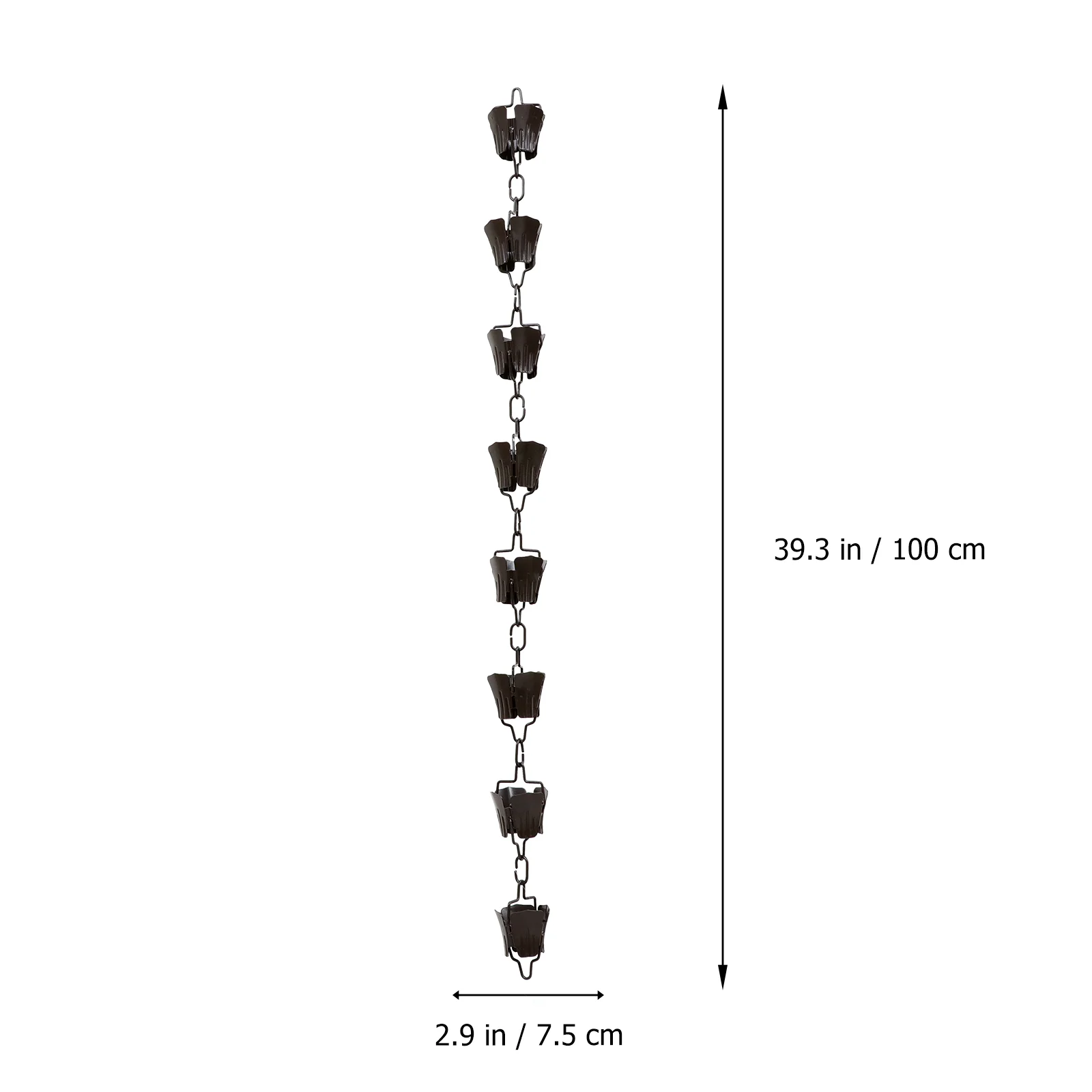 Garden Rain Chain Bell Outdoor Umbrella Decor for Gutter Flower Chimes Copper Wall Hanging Divert
