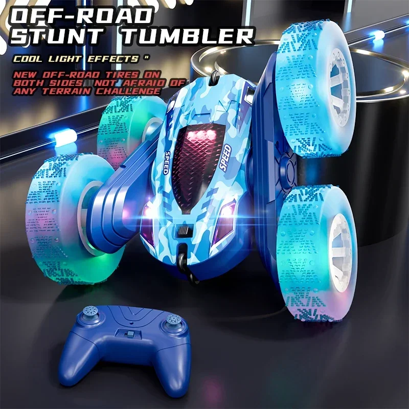 Rc Stunt Car Children Double Sided Flip 2.4G Remote Control 360 Degree Rotation Off Road Drift Rc Car Gifts for Kids Adults Boys