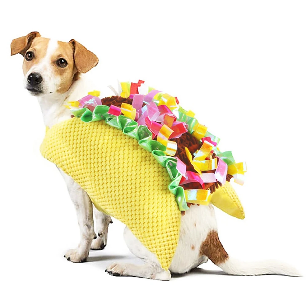 Dog Hamburger Cosplay Costume Halloween Funny Dress Up Dogs Cat Puppy Kitten Party Chihuahua Pet Accessories