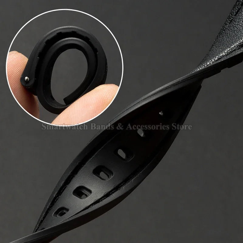Premium Ultra-Thin Leather Watch Strap with Quick Release and Silicone Backing