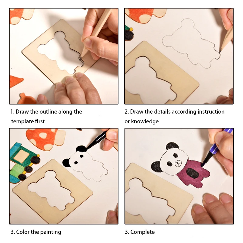 Montessori DIY Drawing Templates (20 pcs)