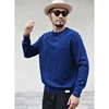 Sauce Zhan Mens Sweater Pullovers Sweater for Man Cotton Indigo Fadeable Knitted Sweater  Regular Fit 1
