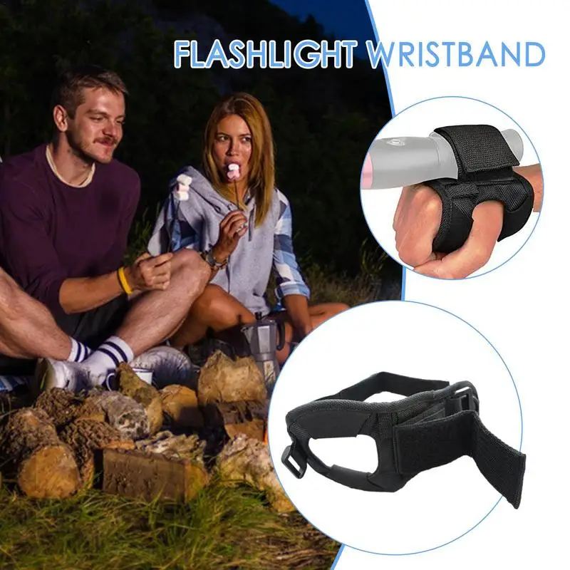 Flashlight Wristband Adjustable Flashlight Holder Wrist Strap Gloves Electric Torch Holder Hand Arm For Outdoor