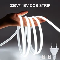 1M-35M 220V 110V COB LED Strip Light RA90 Super Bright 320LEDs/m Flexible Outdoor Lamp Waterproof LED Tape With EU US Power Plug 1