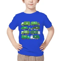 Garbage Sorting Truck Print Kids T Shirt Summer 2024 Short Sleeve O-Neck Fashion T-shirts Boy Girl Harajuku Cartoon Car Top Tees 2