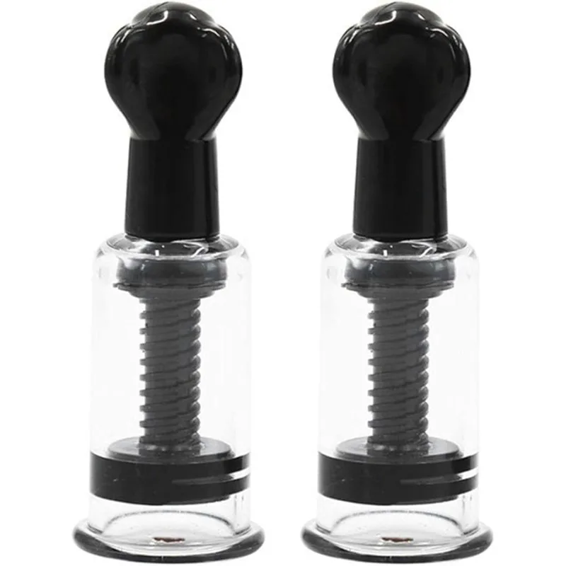 BDSM Adult Nipple Suction Cup Breast Clitoris Sucker Erotic Nipple Clamp Pump 2pcs Adult Game Breast-fed Sex Toys for Women Men nipple clips