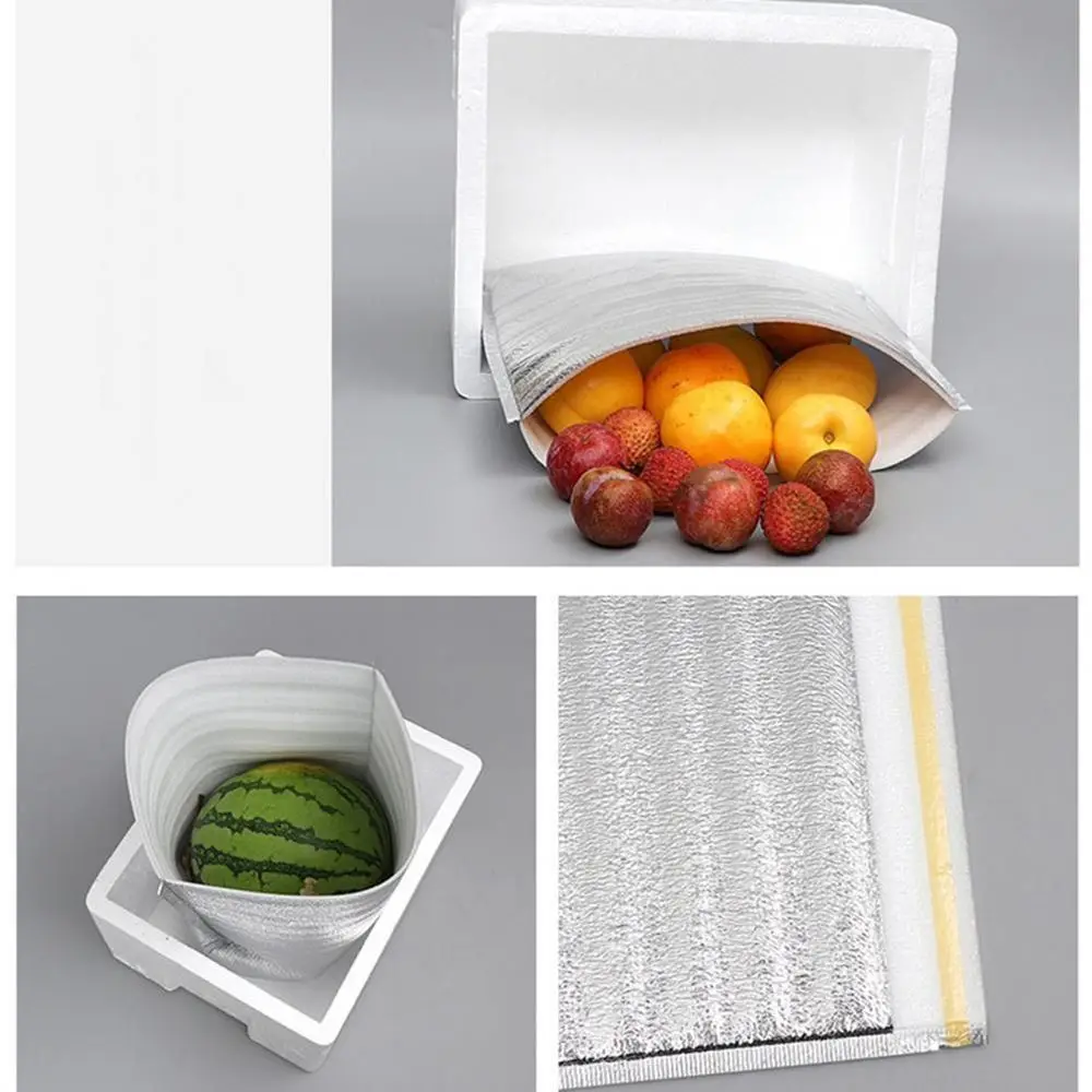 50 Teile/paket Eis Kalt Warme Aluminium Folie Tasche Lieferung Träger Getränk Lagerung Isolierung Tasche Lebensmittel Thermische Verpackung Kühltasche – Detail 11