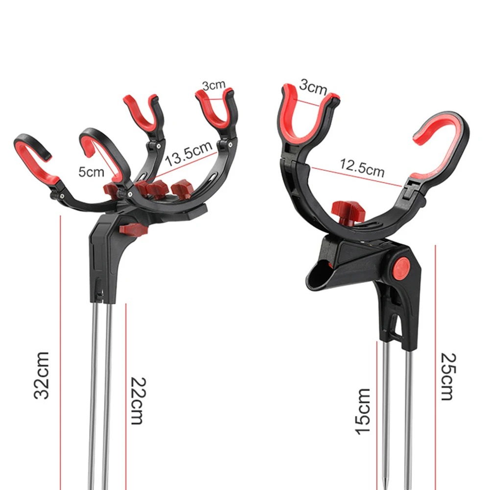 Fishing Foldable Fixed Pole Holder Bracket Sea Lake Single/Double Fish Rod Support Rack Stand Universal, fishing rod holder,fishing rod bracket,fishing rod support,fishing rod rest