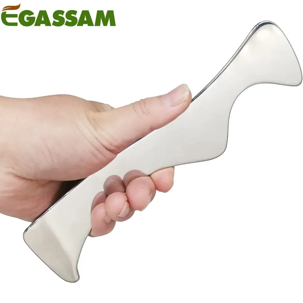 1Pcs Stainless Steel Gua Sha Massager Tool Myofascial Release Scraper Physical Therapy for Neck Shoulder Waist Back Muscle Relax