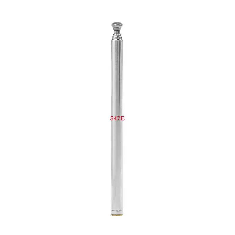 547E Stainless Steel 5 Section Telescoping Aerial Antenna Radio Universal HDTV Radio Telescopic Aerial Antenna Adapter