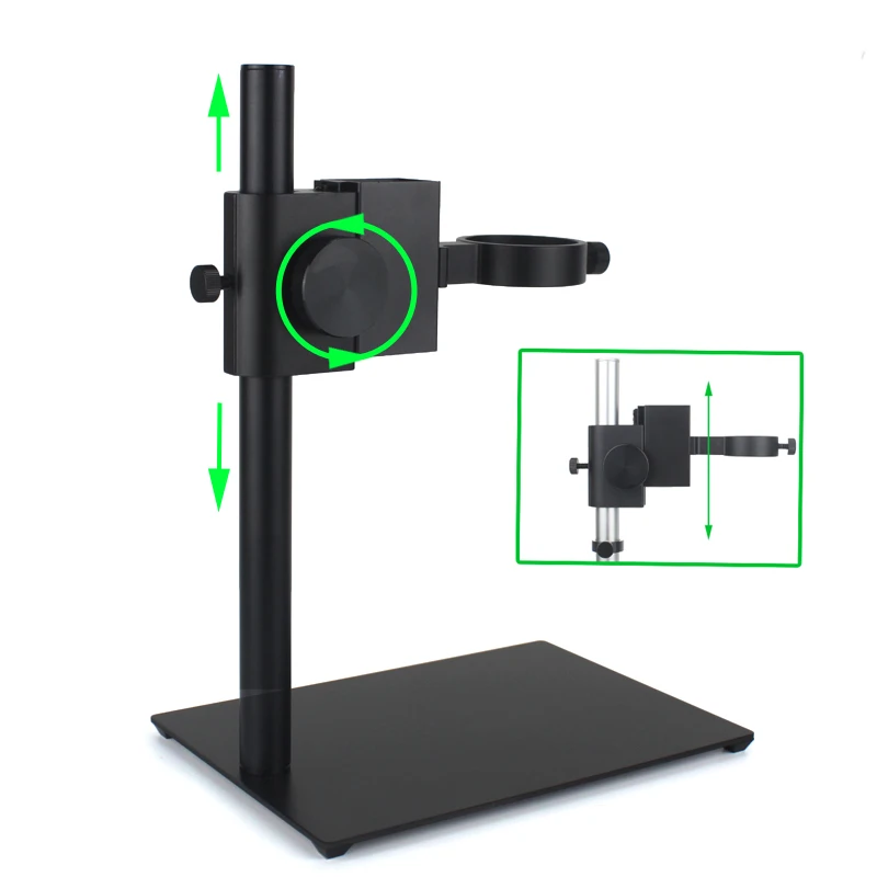 

Aluminum Alloy Adjustable Focusing Bracket Focusing Holder Table Stand 40mm 50mm For Digital HDMI USB Video Microscope Camera