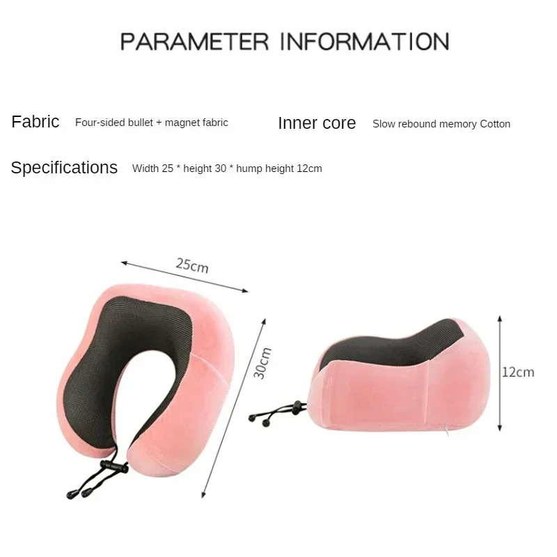 U Shaped Memory Foam Neck Pillows Massage Neck Pillow Soft Travel Pillow Sleeping Airplane Pillow Cervical Healthcare Bedding 3