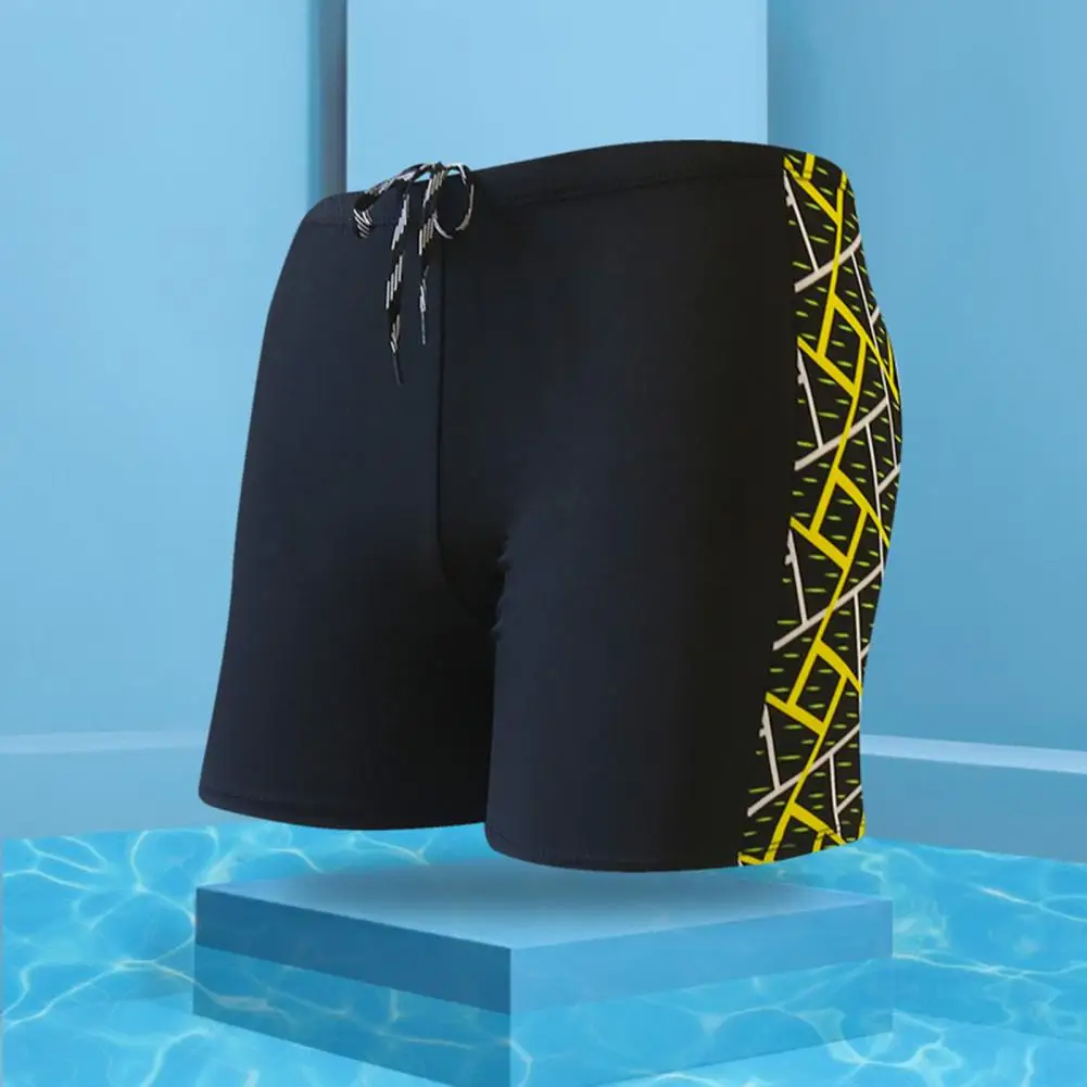 Swim Trunks Swim Shorts Great Trunks Print Quick-drying Swimming Shorts Great Stitching Summer Trunks for Holiday Men