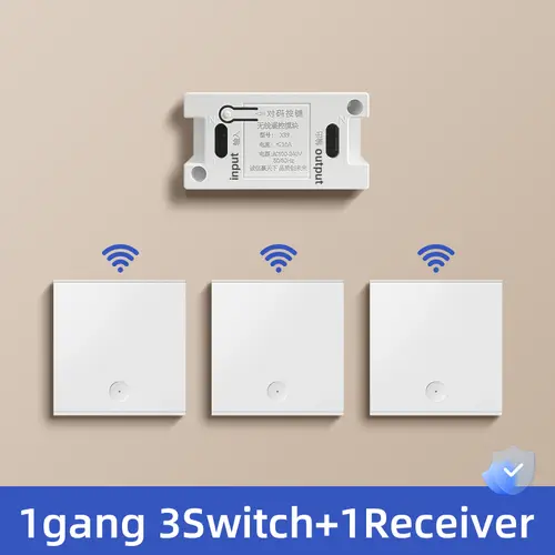 Wireless Smart Light Switch Without Neutral RF 315Mhz Mini Receiver Moudle 220V 110V Push Button Remote Control Lamp Single Live - Image 9