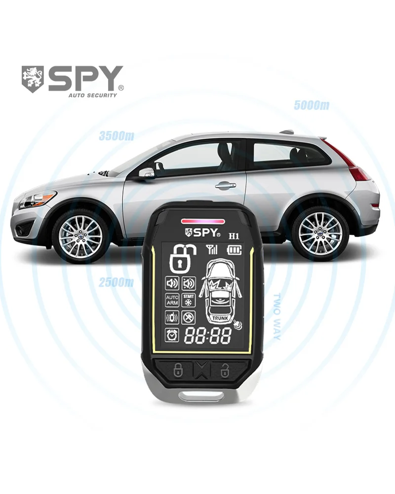 SPY 2-way Car Sound Alarm System Full Set Universal Anti-theft Lock Kit, Keyless Entry, Engine Starter, IGNITION CONTROL