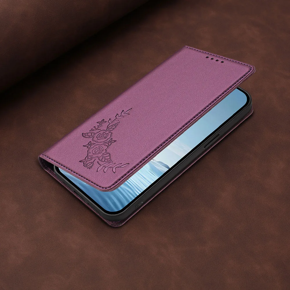 Elegant Wallet Flip Leather Case with Magnetic Closure